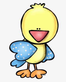 Yellow Bird With Blue Wings - Bird Clipart Melonheadz, HD Png Download, Free Download