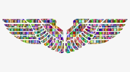 Chromatic Mosaic Eagle Wings Clip Arts - Mosaic Wings, HD Png Download, Free Download