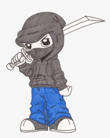 Drawing At Getdrawings Com - Cartoon Ninja Drawings, HD Png Download, Free Download