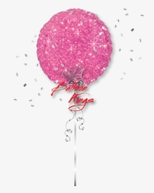 Faux Sparkle Hot Pink - Pink Glitter Balloon Png, Transparent Png, Free Download