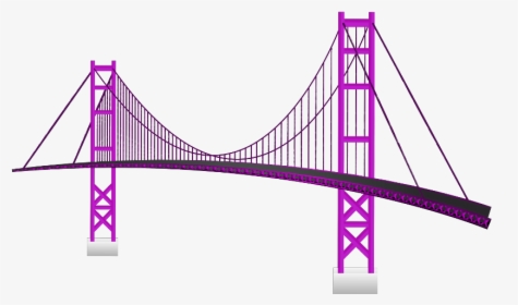 Golden Gate Bridge Clip Art Openclipart Suspension - Golden Gate Bridge Transparent, HD Png Download, Free Download