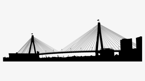 Anzac Bridge, Australia, Silhouette, Sydney, Landscape - Anzac Bridge Vector Icon, HD Png Download, Free Download