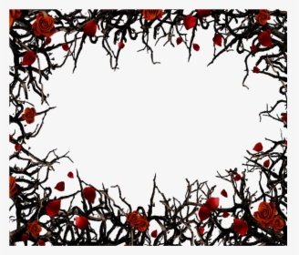 #mq #red #black #roses #gothic #frame #frames #border - Gothic Frame, HD Png Download, Free Download