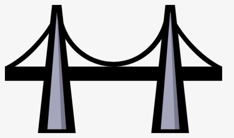Vector Illustration Of Suspension Bridge Symbol - Simbolo Ponte, HD Png Download, Free Download