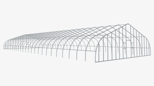 High Tunnel Greenhouse 34 X 88 12 Ft Gothic Shape Frame - Roof, HD Png Download, Free Download