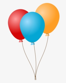 Clip Art Deflated Balloons - Birthday Balloon Clipart, HD Png Download, Free Download