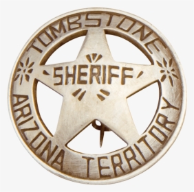 Round Tombstone Sheriff Badge - Emblem, HD Png Download, Free Download