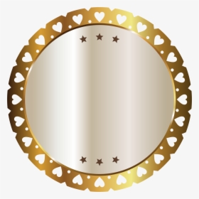 Golden Badge Png Image - Happy Valentines Day Round Stickers, Transparent Png, Free Download