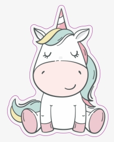 Clipart Pink Unicorn Kawaii Stickers Transparent Clipart - Cute Kawaii Unicorn Baby, HD Png Download, Free Download