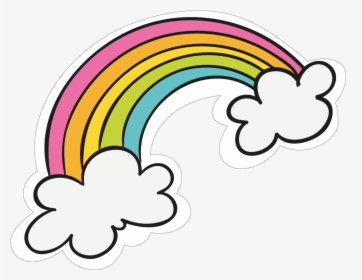 Sticker Transparent Cute Png Download - Transparent Background Rainbows Cartoon, Png Download, Free Download