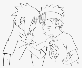 Sasuke And Naruto Coloring Page Hd Png Download Kindpng