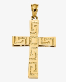 Polished Greek Key Cross - Pendant, HD Png Download, Free Download