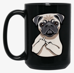 Pug Middle Finger Mug, HD Png Download, Free Download