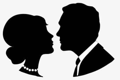 Transparent Face Silhouette Png - Bride And Groom Silhouette Face, Png Download, Free Download