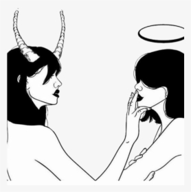 Transparent Demonio Png - Angel Face Devil Thoughts, Png Download, Free Download
