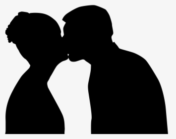 Transparent Bride Groom Silhouette Png - Love Good Night Kiss Gif, Png Download, Free Download