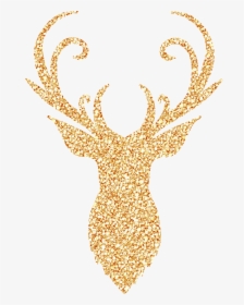 Deer Head Silhouette Gold, HD Png Download, Free Download