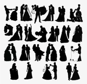 Transparent Couple Silhouette Png - Wedding Couple Silhouette Cute, Png Download, Free Download