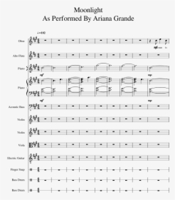 Moonlight Ariana Grande Sheet Music, HD Png Download, Free Download