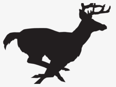 Wildlife Clipart Running Deer - Running Buck Deer Silhouette, HD Png Download, Free Download