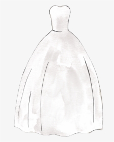 Ball Gown Silhouette Sketch - Ball Gown Silhouette Dress, HD Png Download, Free Download