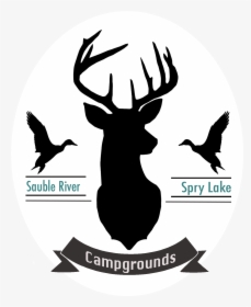 Deer Antler Silhouette Moose - Deer Stag Silhouette, HD Png Download, Free Download