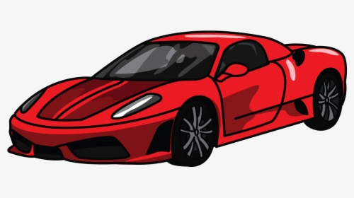 Car Pic Drawing - Drawing Of Ferrari Car With Color, HD Png Download -  kindpng