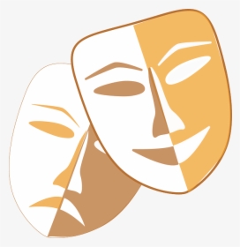 Drama Faces - Theatre Masks Png, Transparent Png, Free Download
