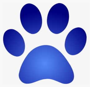 Blue Paw Print With Gradient Svg Clip Arts - Paw Patrol Paw Print Blue, HD Png Download, Free Download