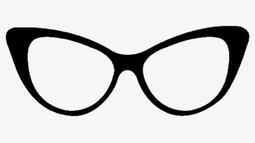 Black Cat Eye Glasses - Cat Eye Glasses Drawing, HD Png Download, Free Download