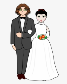 Bridal Clipart Bride Groom - Groom And Bride Caricature, HD Png Download, Free Download