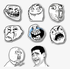 Transparent Troll Face - Troll Face Faces, HD Png Download, Free Download