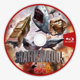 Sharknado 5 Earth 0 Bluray Disc Image - Sharknado 5 Global Swarming 2017 Poster, HD Png Download, Free Download