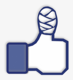 Facebook Broken Thumbs Up , Transparent Cartoons - Thumbs Up With Band Aid, HD Png Download, Free Download