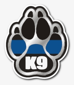 Thin Blue Line K9 Paw Sticker"  Class= - Thin Blue Line K9 Paw, HD Png Download, Free Download