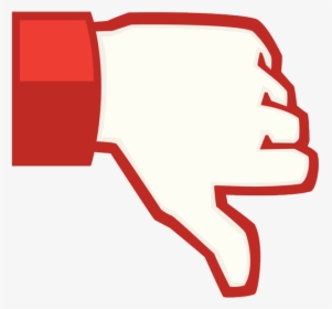 Transparent Dislike Png - Red Facebook Thumbs Down, Png Download, Free Download