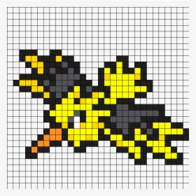 Pokemon Pixel Art Zapdos Hd Png Download Kindpng