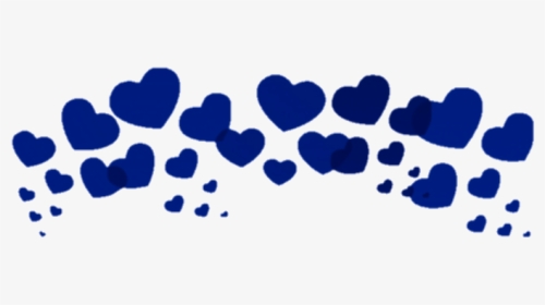 #blue #hearts #png #stickers #hair #tumblr #freetoedit - Heart Crown Blue Png, Transparent Png, Free Download