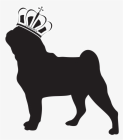 Pug Dog Breed Non-sporting Group Toy Dog Clip Art - Pug Em Png Preto E Branco, Transparent Png, Free Download
