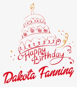 Dakota Fanning Happy Birthday Vector Cake Name Png - Roman Reigns Photo Birthday, Transparent Png, Free Download