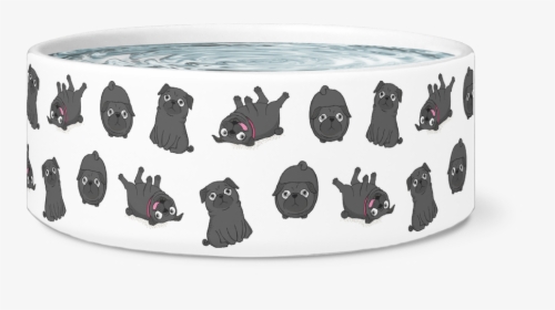 Black Pugs Dog Bowl"  Class= - Pug, HD Png Download, Free Download