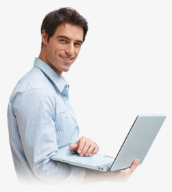 Transparent Man Working Png - Man With Pc Png, Png Download, Free Download