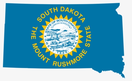 South Dakota Fanning - South Dakota Flag Map, HD Png Download, Free Download
