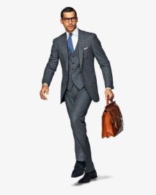 Men"s Business Outfits, Sharp Dressed Man, Well Dressed - Man With Briefcase Png, Transparent Png, Free Download