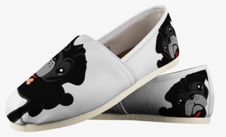 Black Pug Casual Shoes - Slip-on Shoe, HD Png Download, Free Download