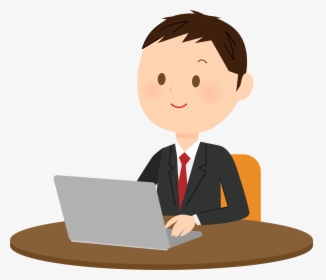Man Working On Computer Clipart - User Computer, HD Png Download, Free Download
