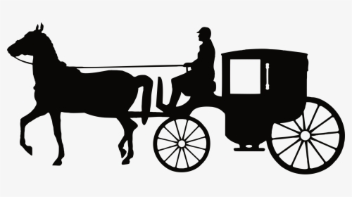 Man Driving Carriage Clip Arts - Horse And Buggy Clip Art, HD Png Download, Free Download