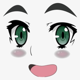 Transparent Happy Eyes Clipart - Anime Girl Face Transparent, HD Png Download, Free Download