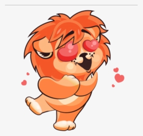 Transparent Lion Cub Png - Cartoon Lion In Love, Png Download, Free Download