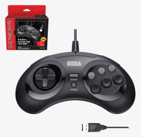 Sega, Genesis, Arcade Pad, 8 Button, Black, Usb - Sega Controller, HD Png Download, Free Download